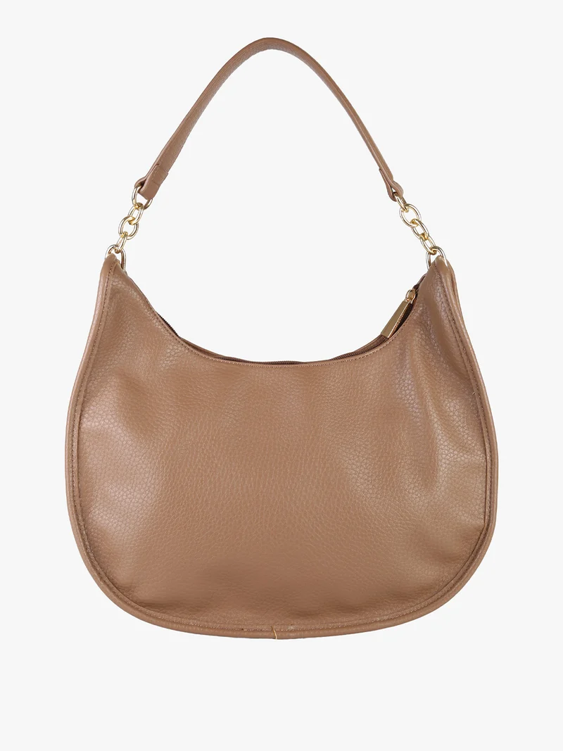 Borsa hobo da donna in ecopelle - marrone
