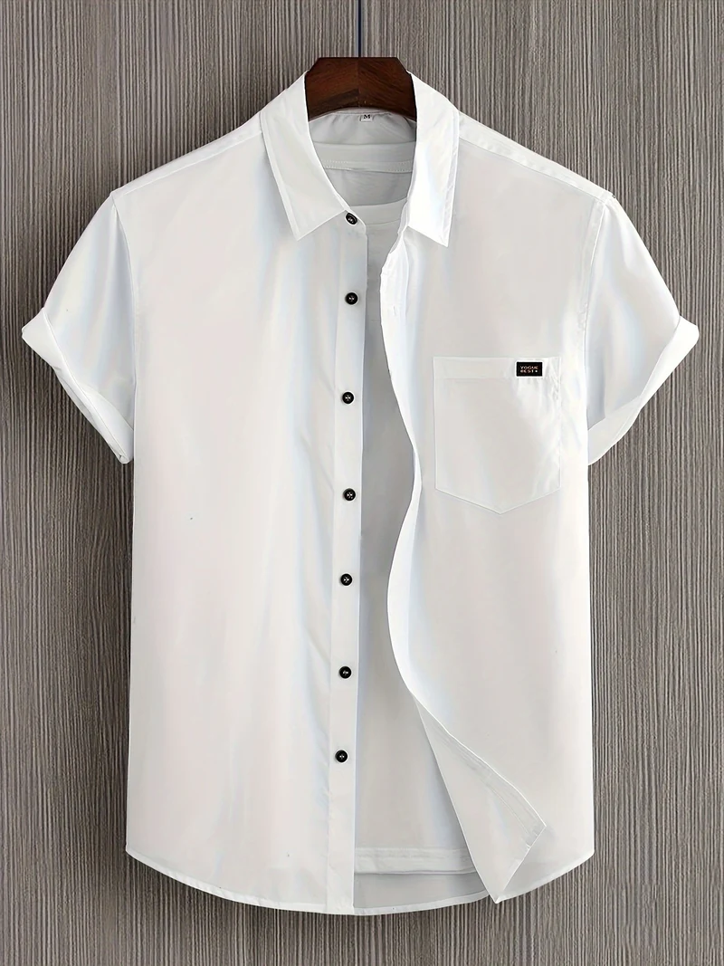 Casual Short Sleeved Cotton Shirt