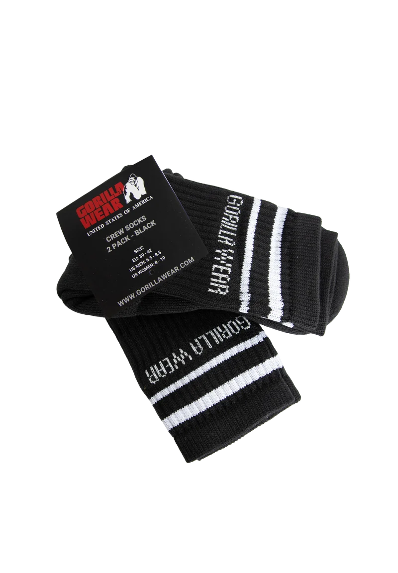 Crew Socks 2-Pack - Black