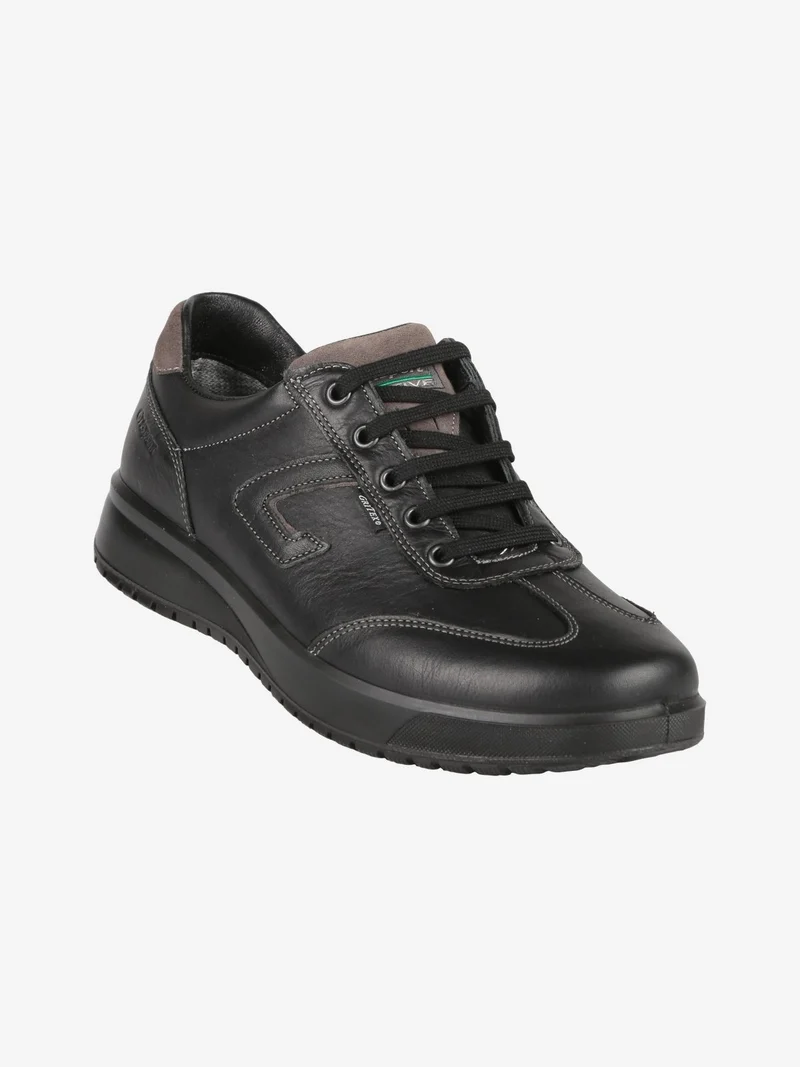 Scarpe in pelle stringate da uomo - nero