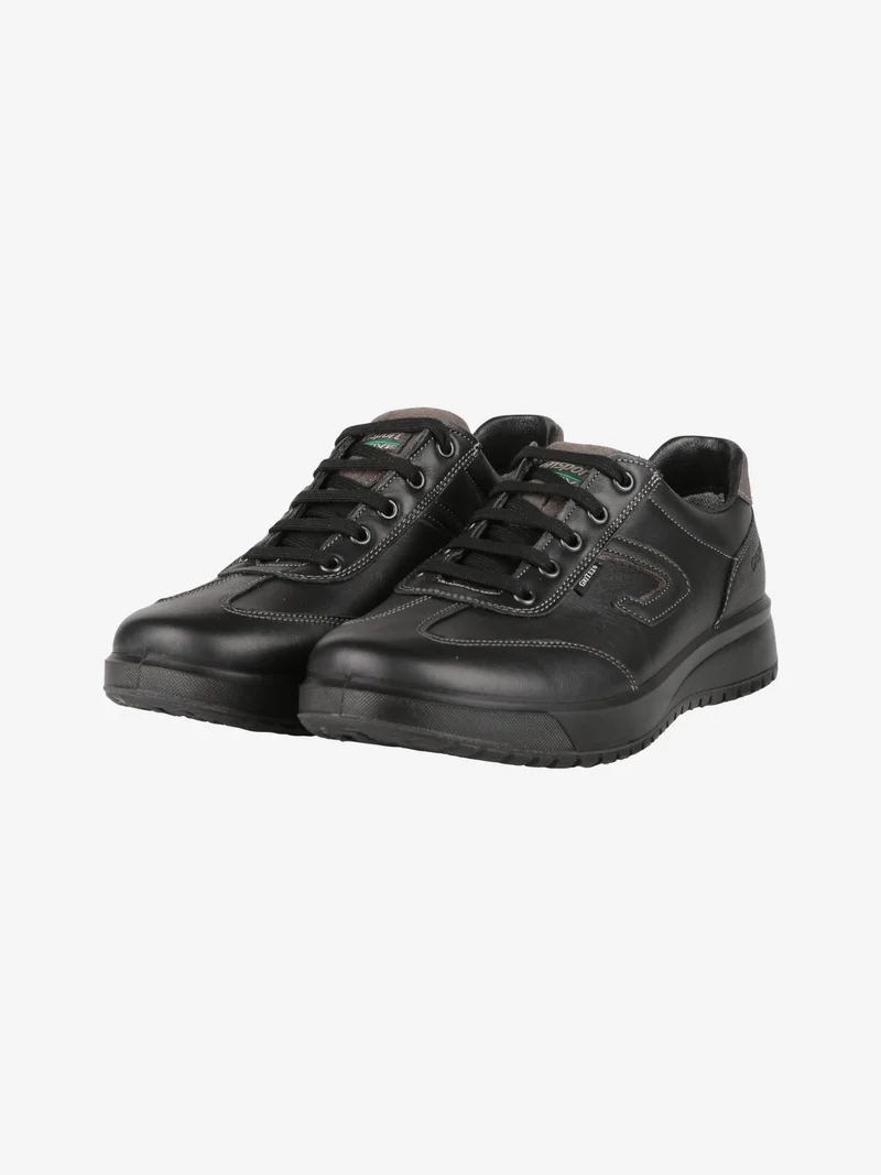 Scarpe in pelle stringate da uomo - nero