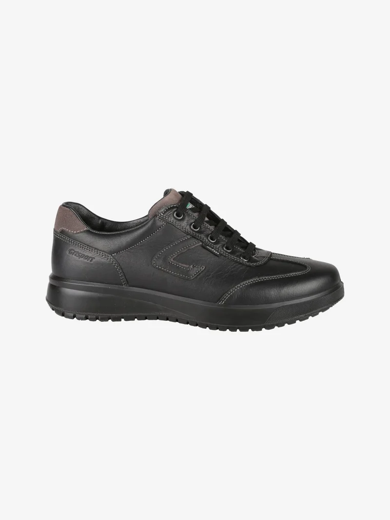 Scarpe in pelle stringate da uomo - nero