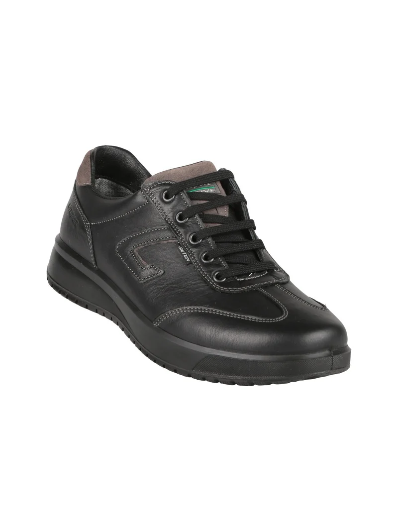 Scarpe in pelle stringate da uomo - nero