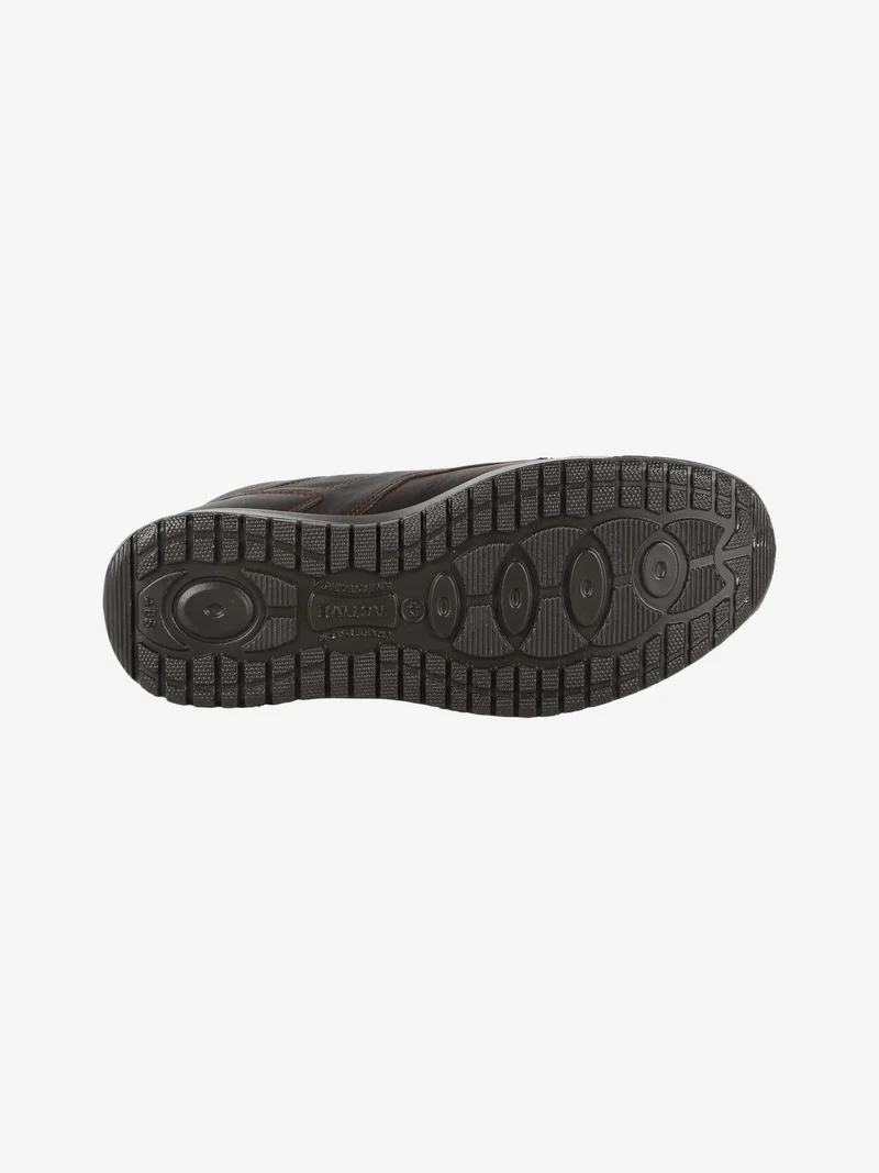 Sneakers alte in pelle da uomo - moro