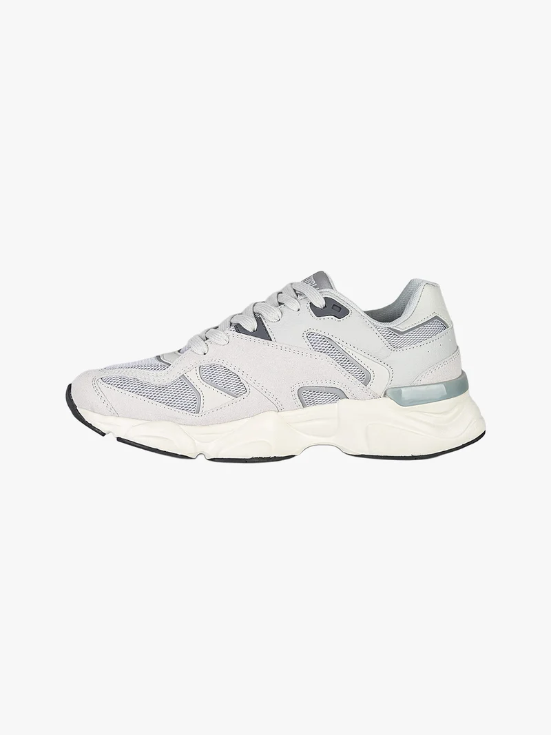 Sneakers sportive da uomo con suola alta - grigio