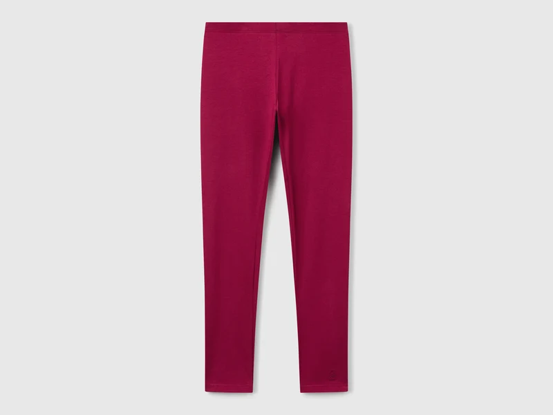 Leggings aus elastischer Baumwolle mit Logo