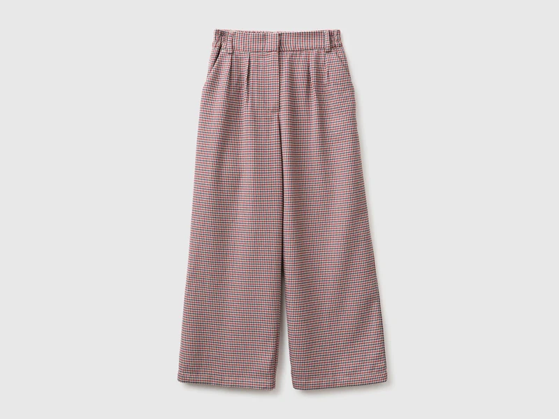 Karierte Palazzo-Hose