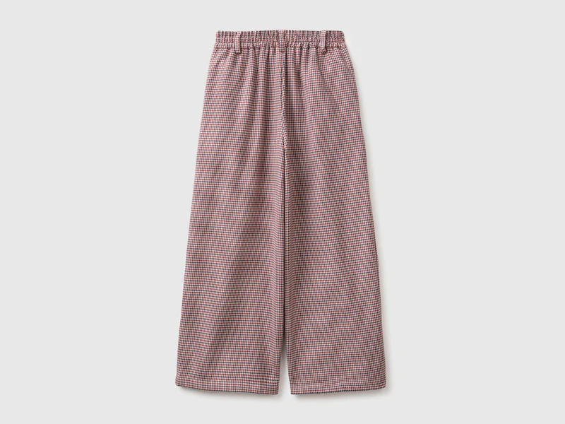 Karierte Palazzo-Hose