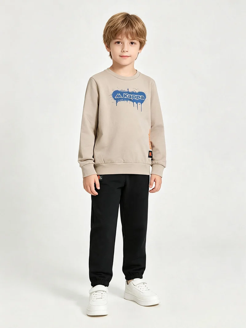 Completo tuta da bambino 2 pezzi con interno felpato - sabbia