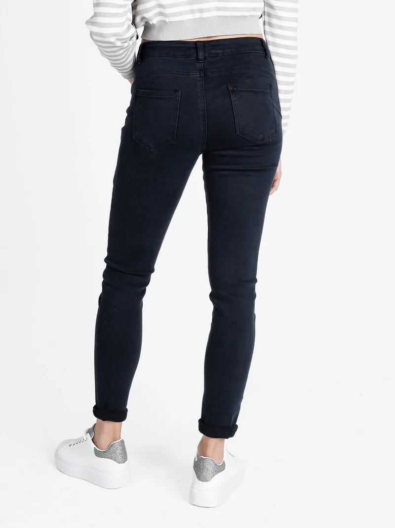 Pantaloni donna push up - blu scuro