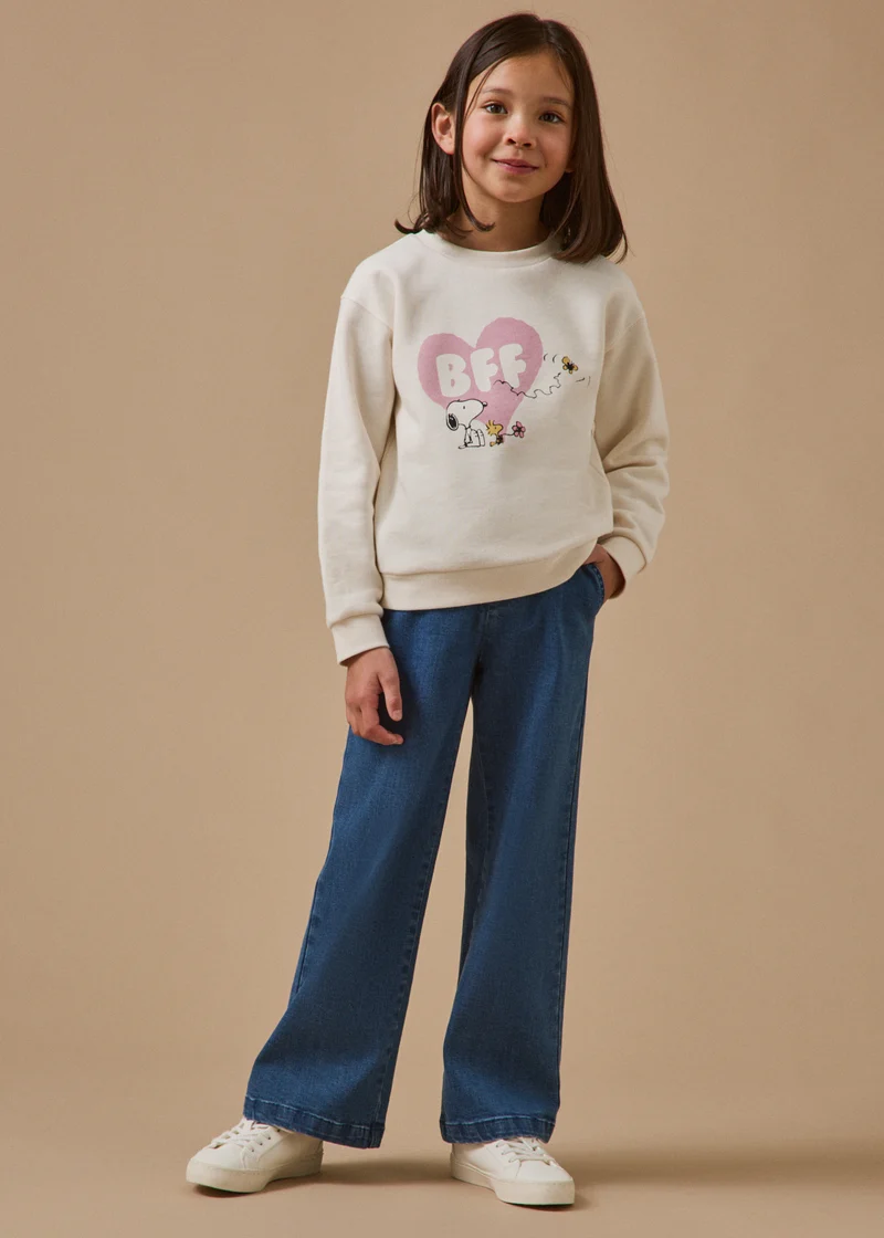 Kinder-Sweatshirt Cyrillus X PEANUTS™ – Kollektion « Snoopy »