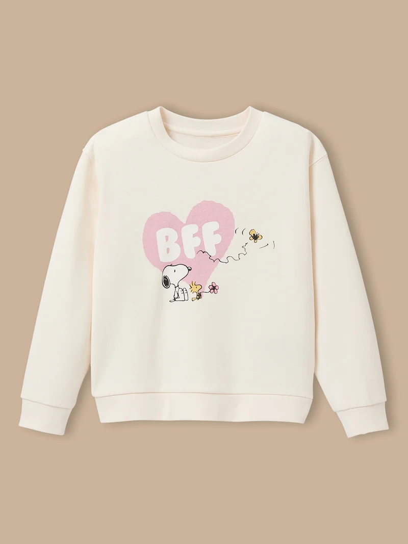 Kinder-Sweatshirt Cyrillus X PEANUTS™ – Kollektion « Snoopy »