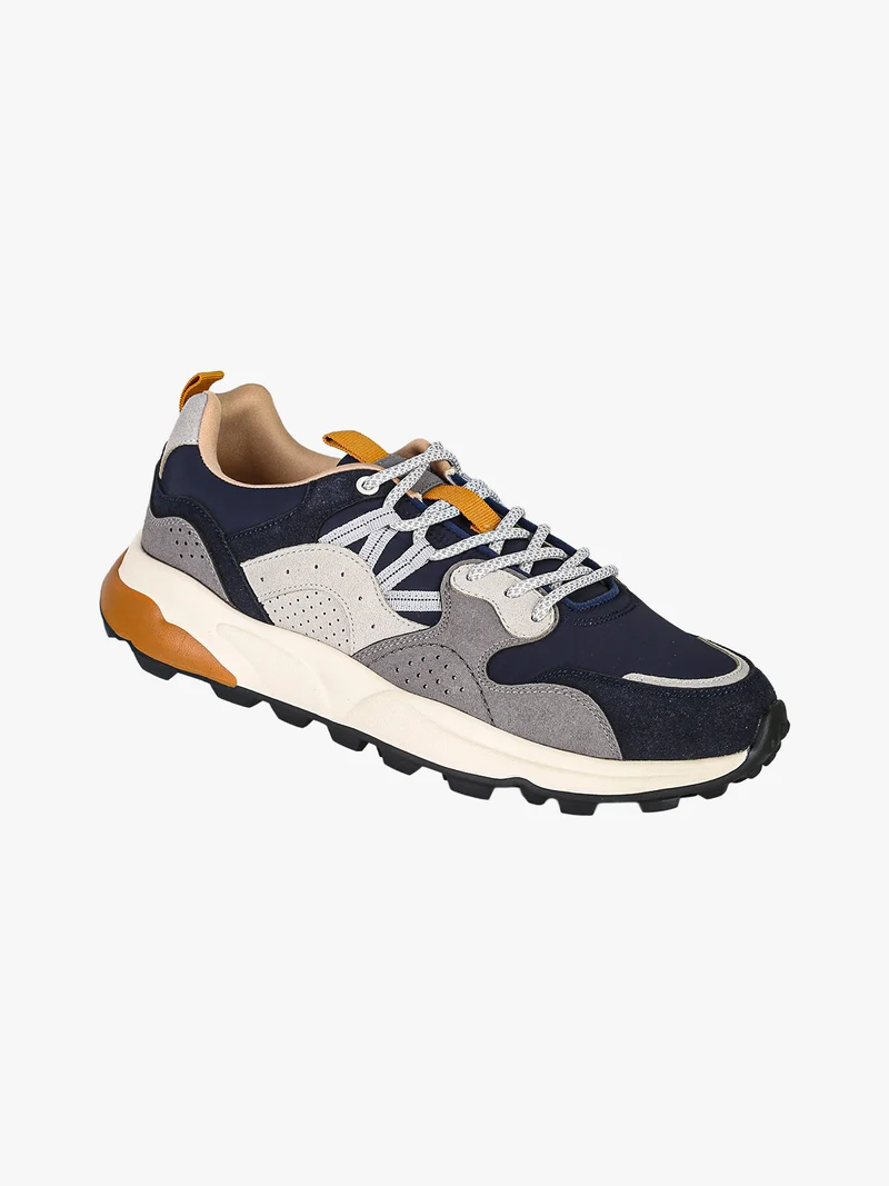 Sneakers stringate da uomo multicolore - blu scuro