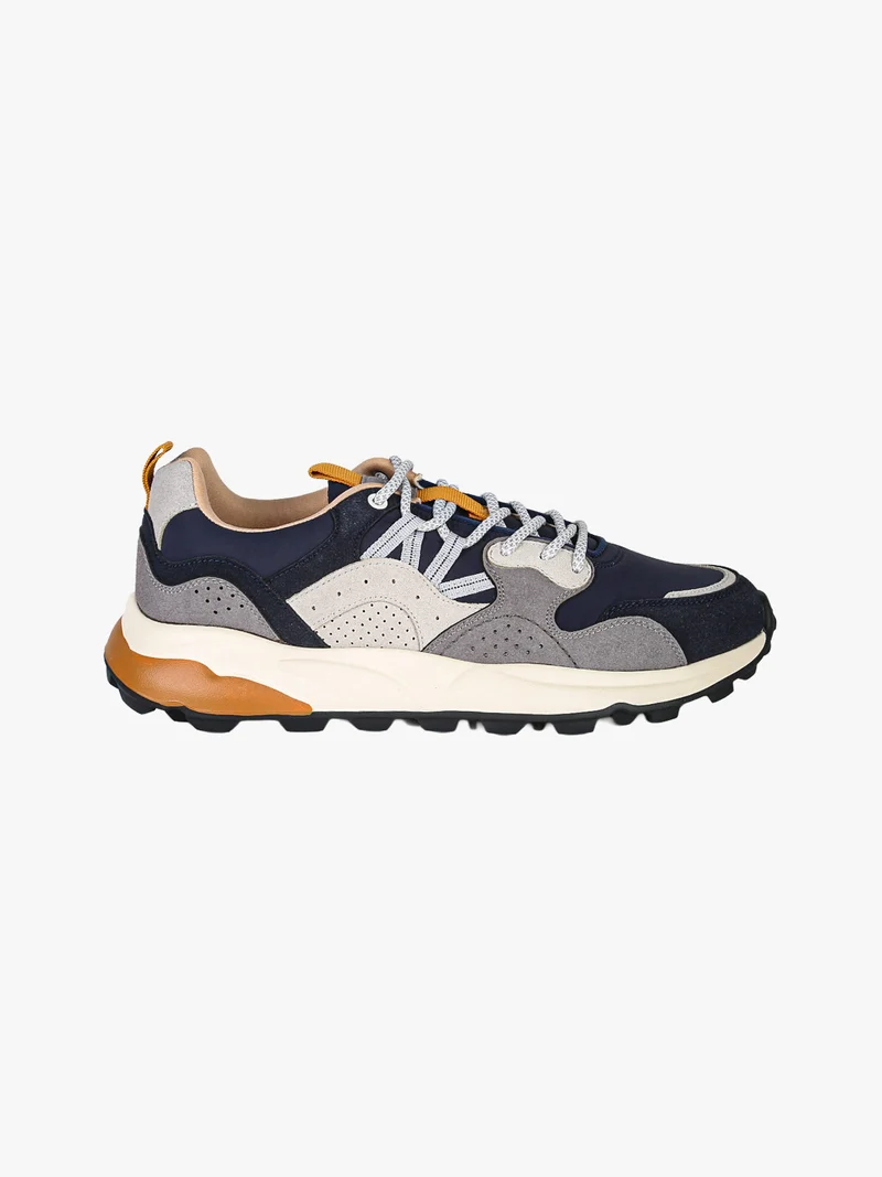 Sneakers stringate da uomo multicolore - blu scuro