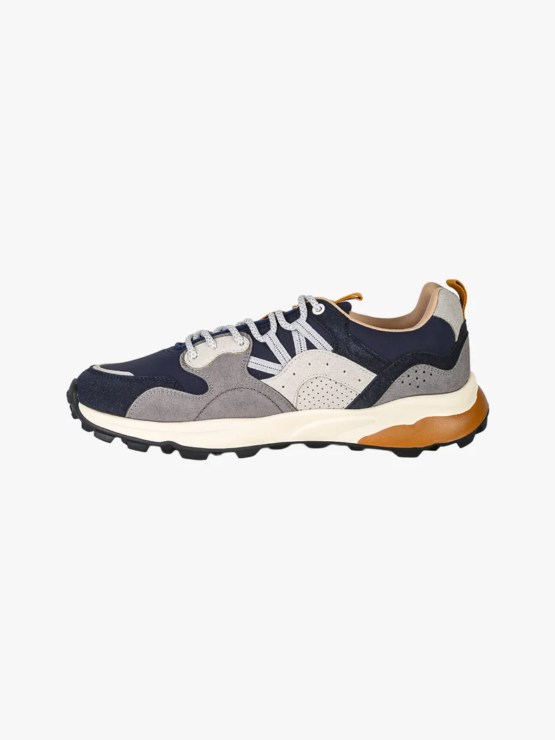 Sneakers stringate da uomo multicolore - blu scuro