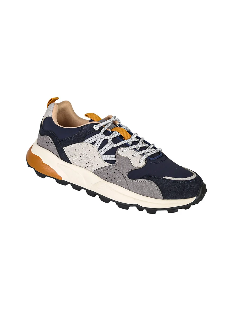 Sneakers stringate da uomo multicolore - blu scuro