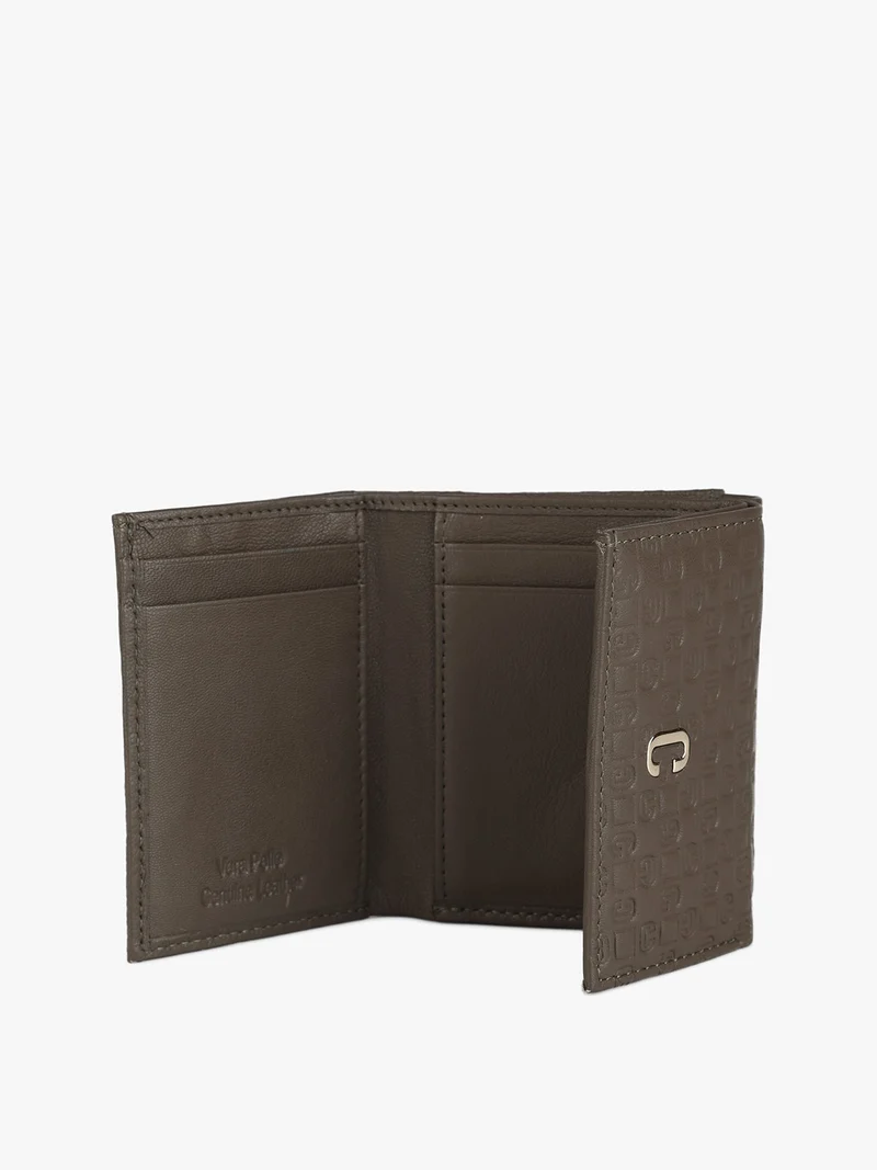 Portafoglio mini in pelle da donna - oliva