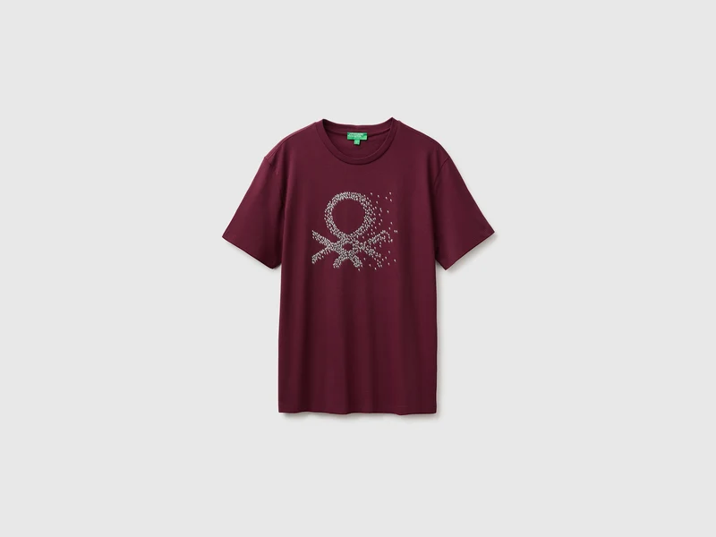 Normal geschnittenes T-Shirt mit Logo