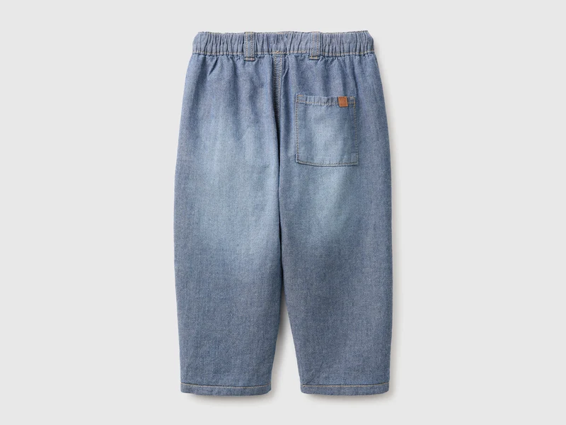 Chambray-Hose mit Kordelzug