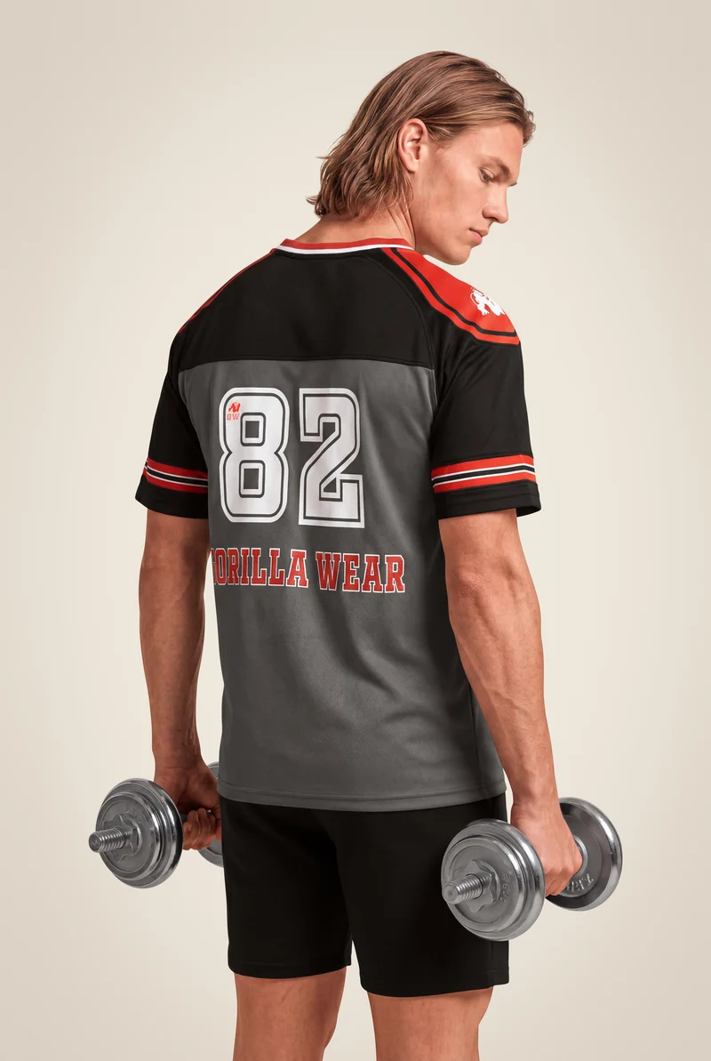 Tyler Football Jersey - Black/Red