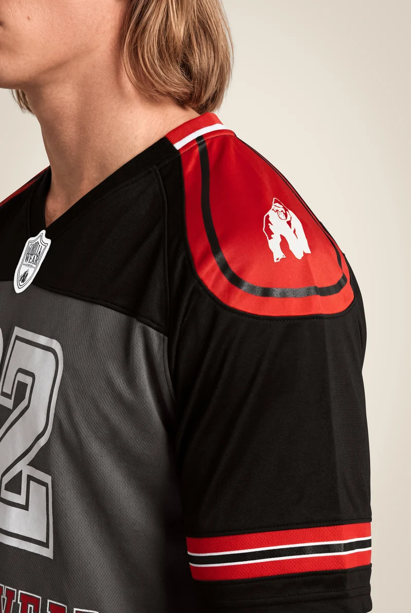 Tyler Football Jersey - Black/Red