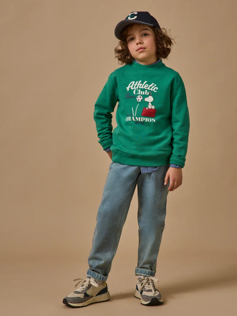 Kinder-Sweatshirt Cyrillus X PEANUTS™ – « Snoopy » Kollektion