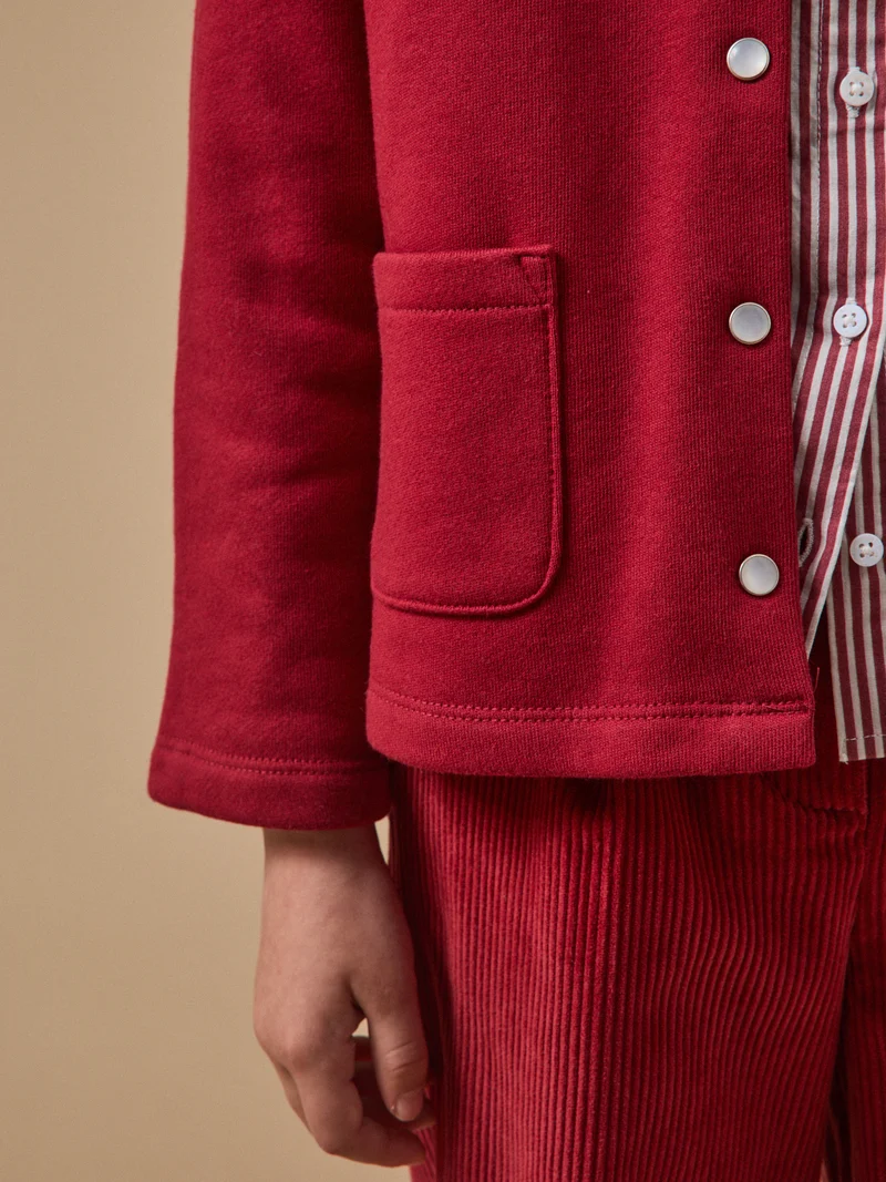Mädchen-Cardigan aus Molton – Bio-Baumwolle