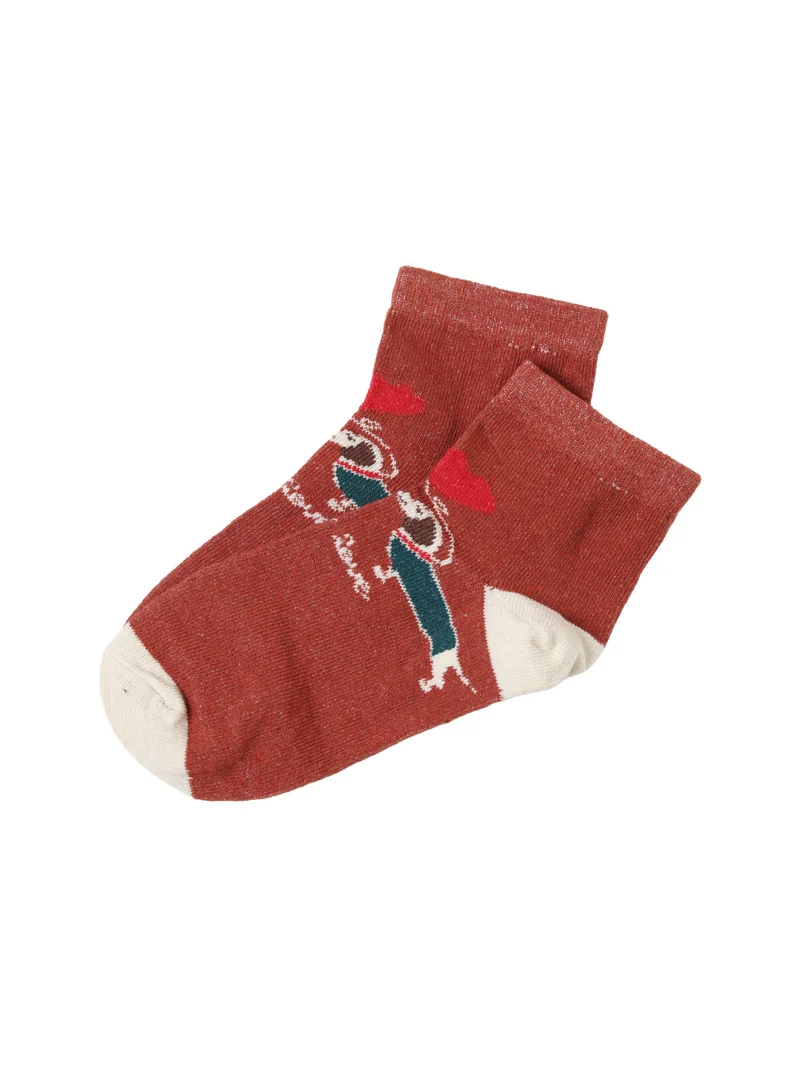 Pigiama lungo da donna in cotone con pantaloni a quadri e calze incluse - panna
