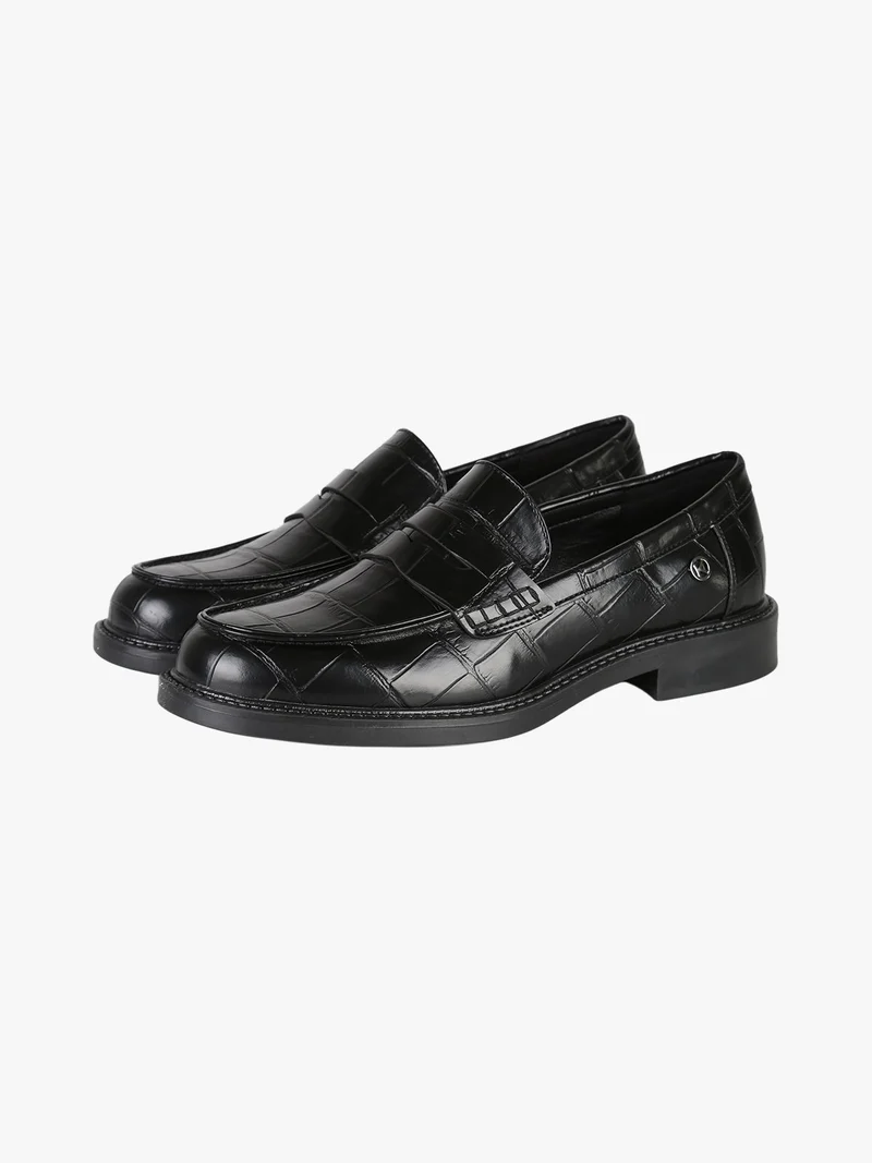 Mocassini donna classici in ecopelle - nero