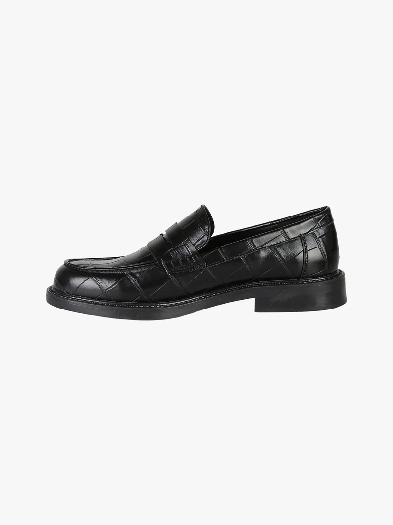 Mocassini donna classici in ecopelle - nero