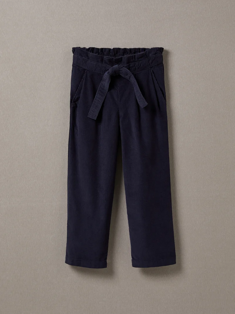 Mädchenhose, weit, aus Velours