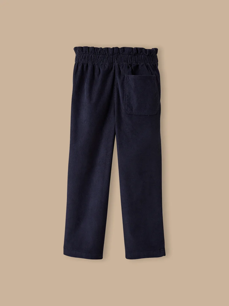 Mädchenhose, weit, aus Velours