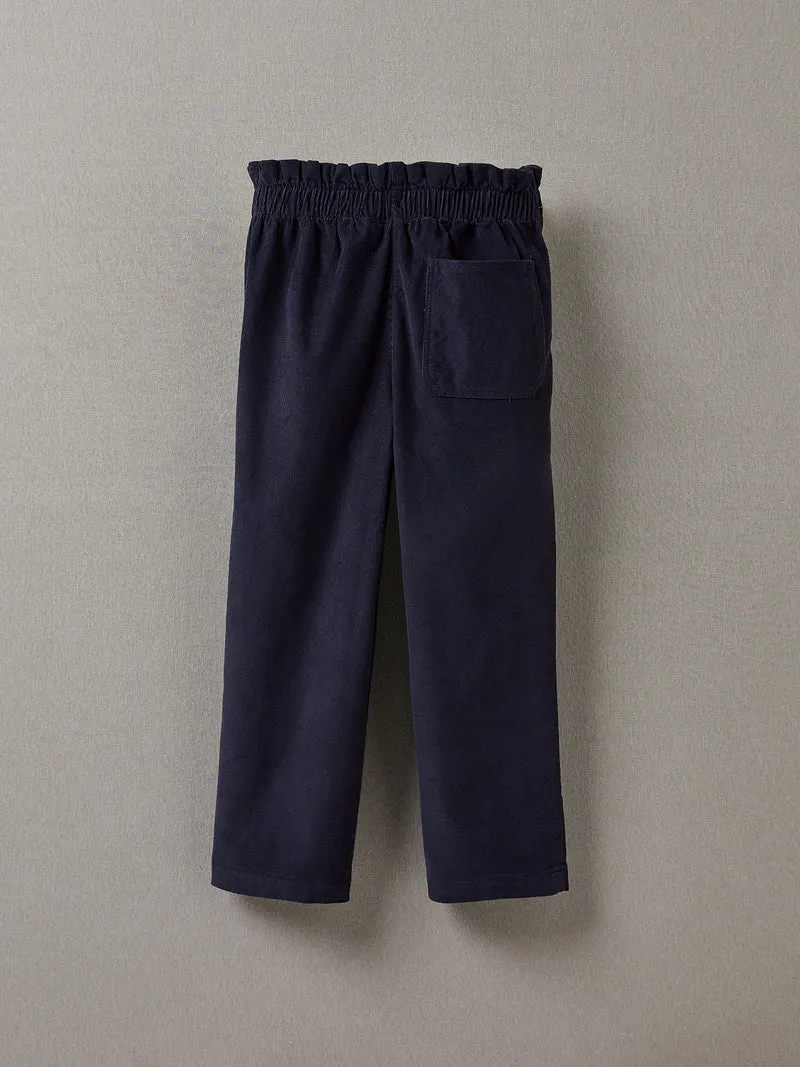 Mädchenhose, weit, aus Velours