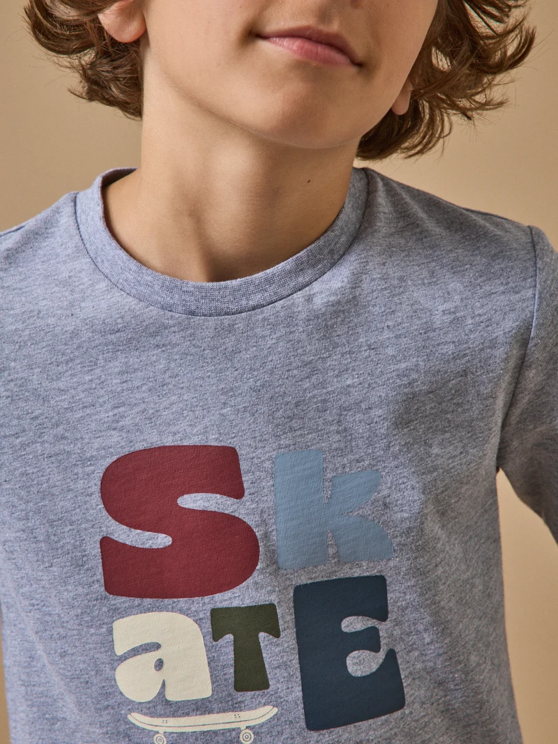 Jungen T-Shirt mit Druckmotiv – Bio-Baumwolle