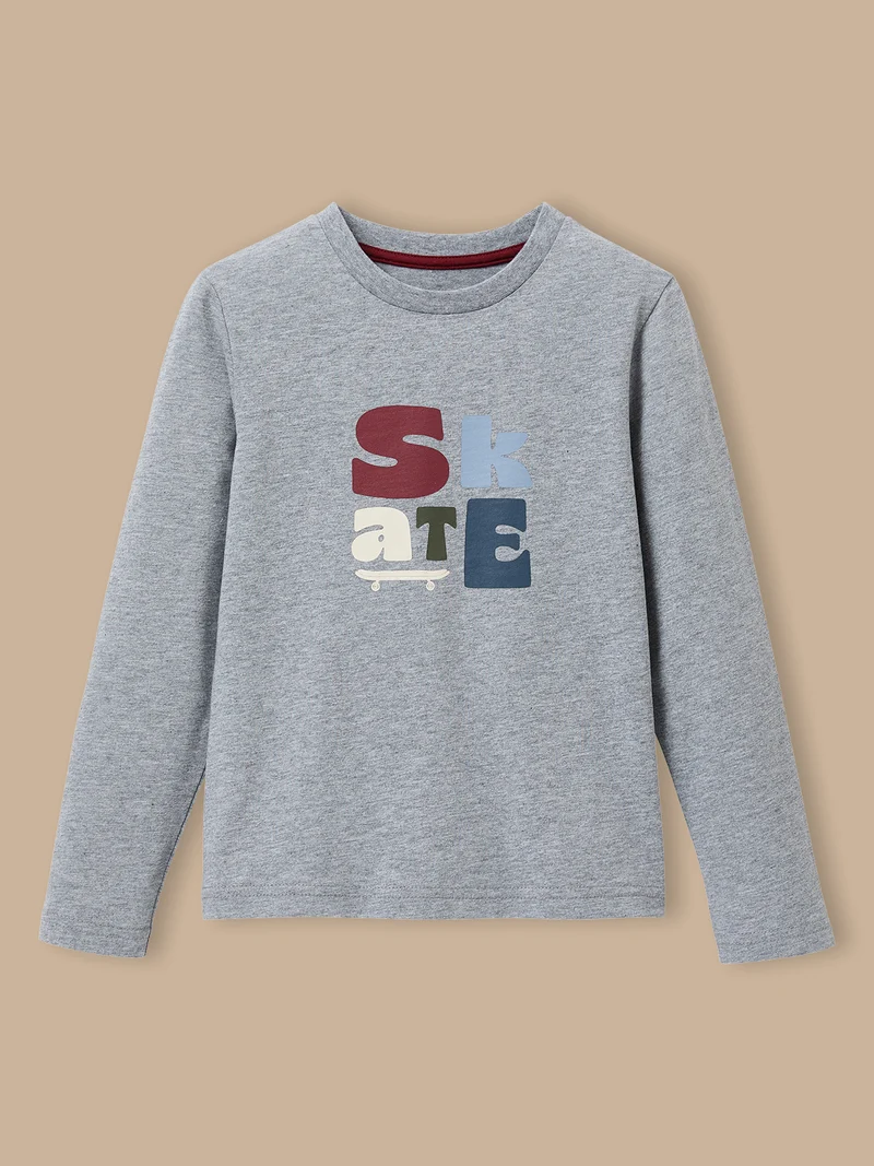 Jungen T-Shirt mit Druckmotiv – Bio-Baumwolle