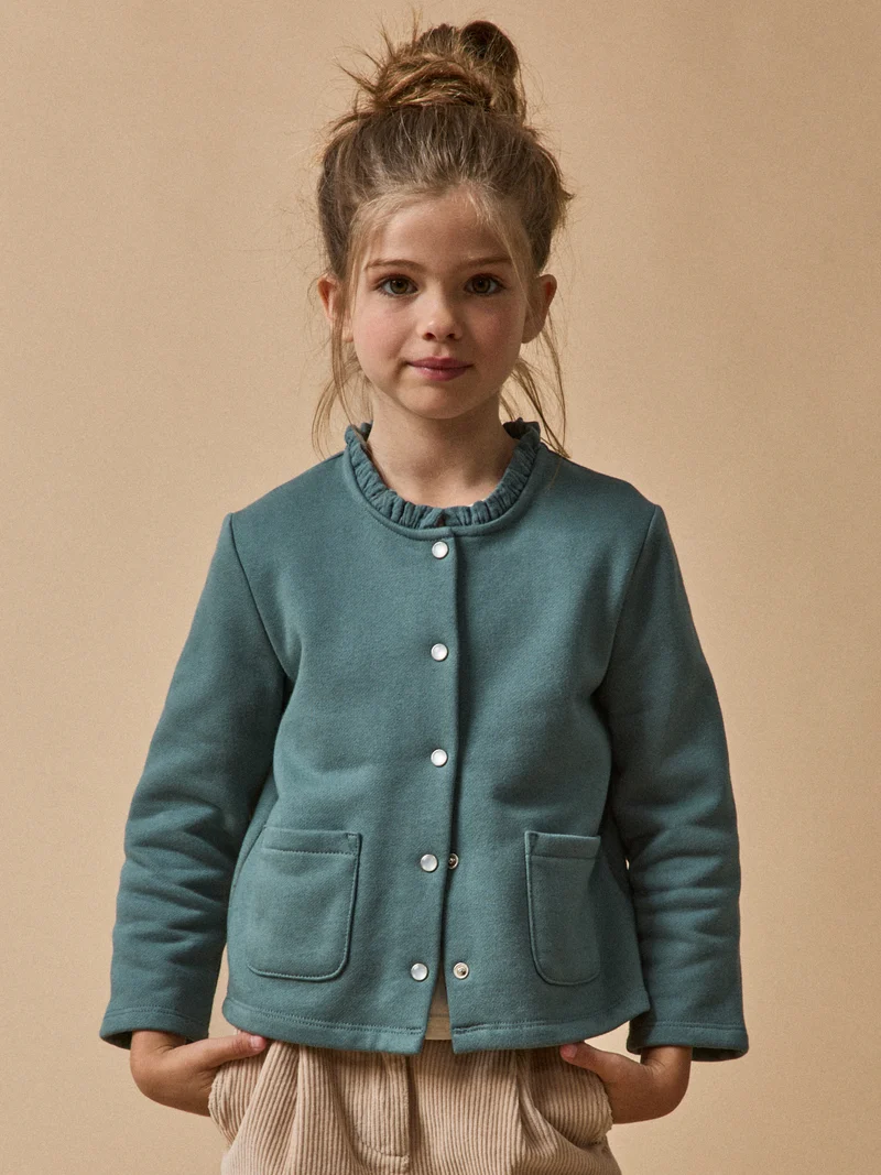Mädchen-Cardigan aus Molton – Bio-Baumwolle