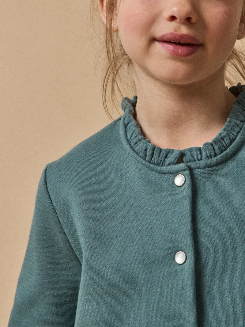 Mädchen-Cardigan aus Molton – Bio-Baumwolle