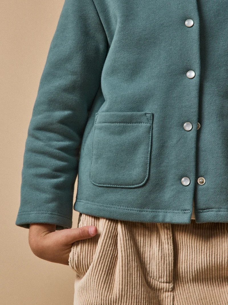 Mädchen-Cardigan aus Molton – Bio-Baumwolle