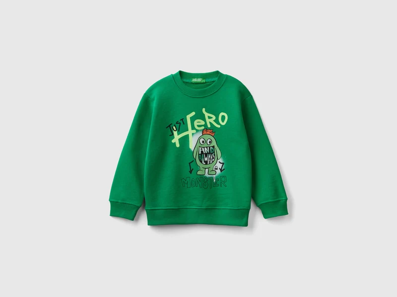 Rundhals-Sweater mit Print