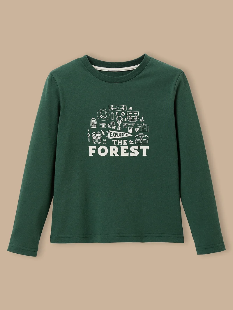 Jungen T-Shirt mit Druckmotiv – Bio-Baumwolle