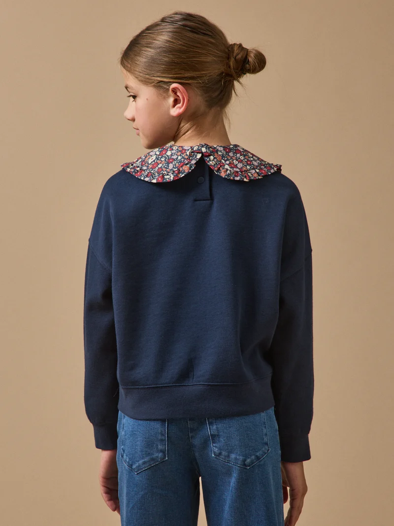 Mädchen-Sweatshirt mit Liberty®-Kragen