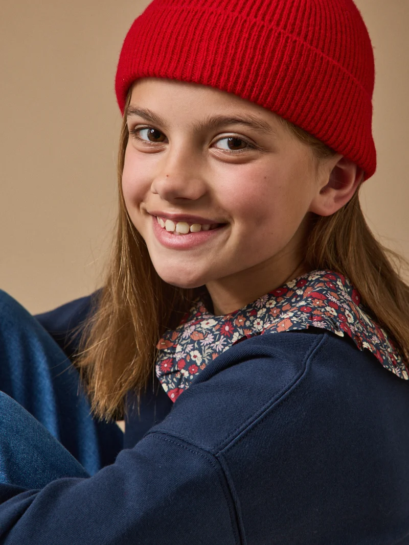Mädchen-Sweatshirt mit Liberty®-Kragen