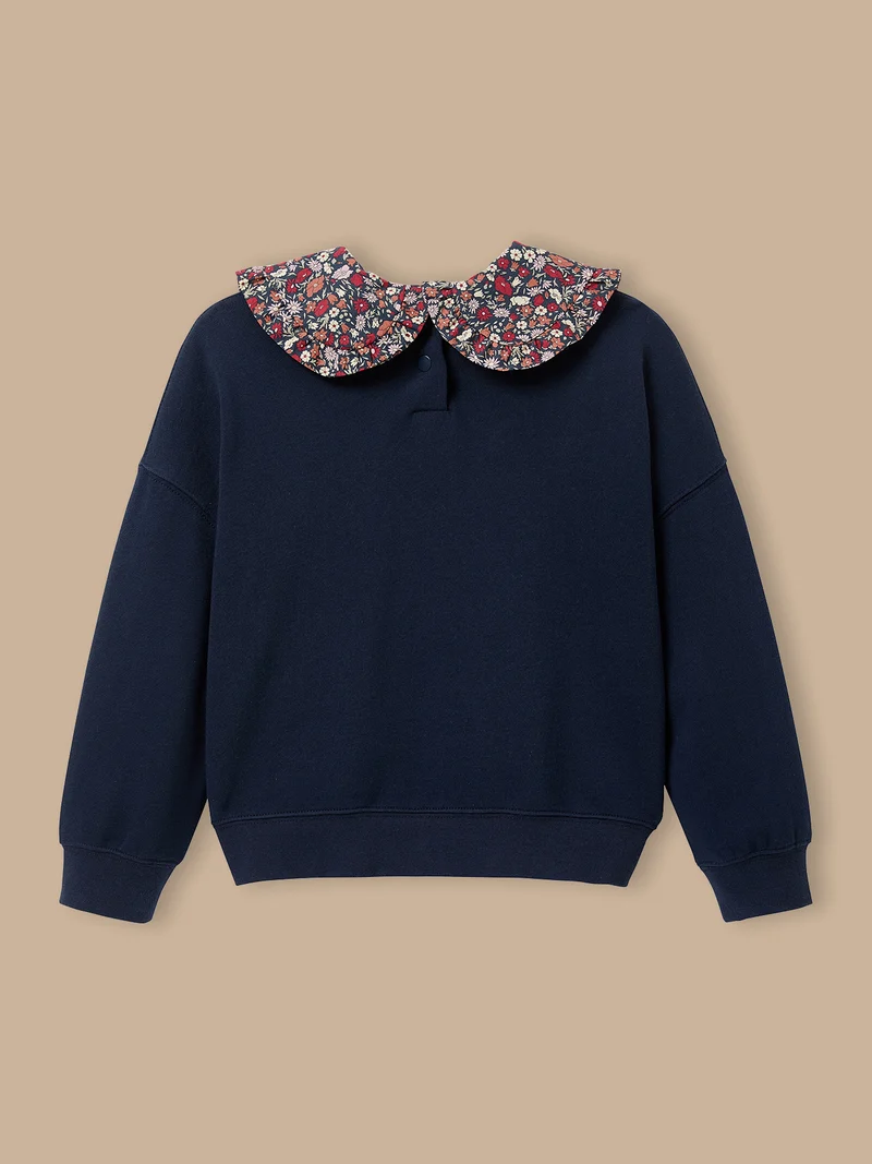 Mädchen-Sweatshirt mit Liberty®-Kragen