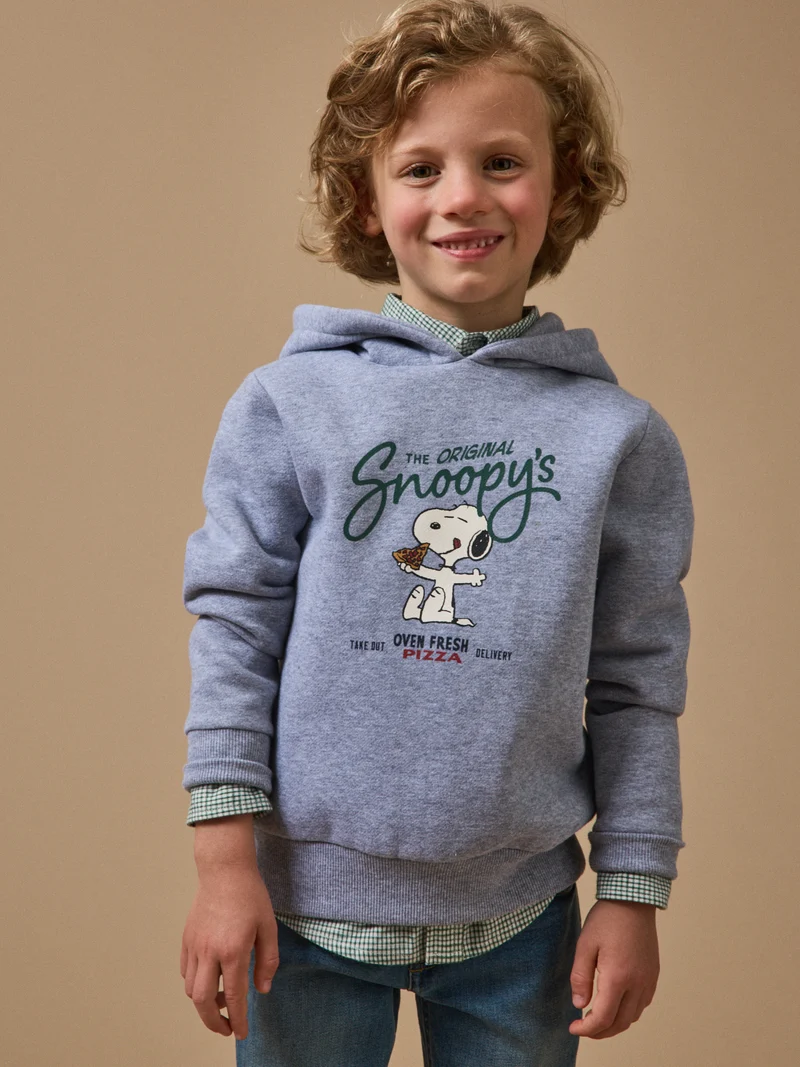 Kinder-Kapuzen-Sweatshirt Cyrillus X PEANUTS™ – Kollektion « Snoopy »