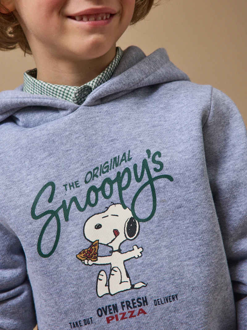 Kinder-Kapuzen-Sweatshirt Cyrillus X PEANUTS™ – Kollektion « Snoopy »