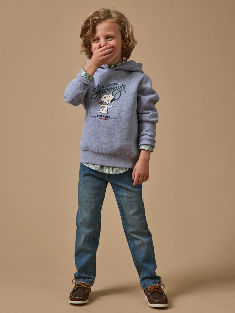 Kinder-Kapuzen-Sweatshirt Cyrillus X PEANUTS™ – Kollektion « Snoopy »