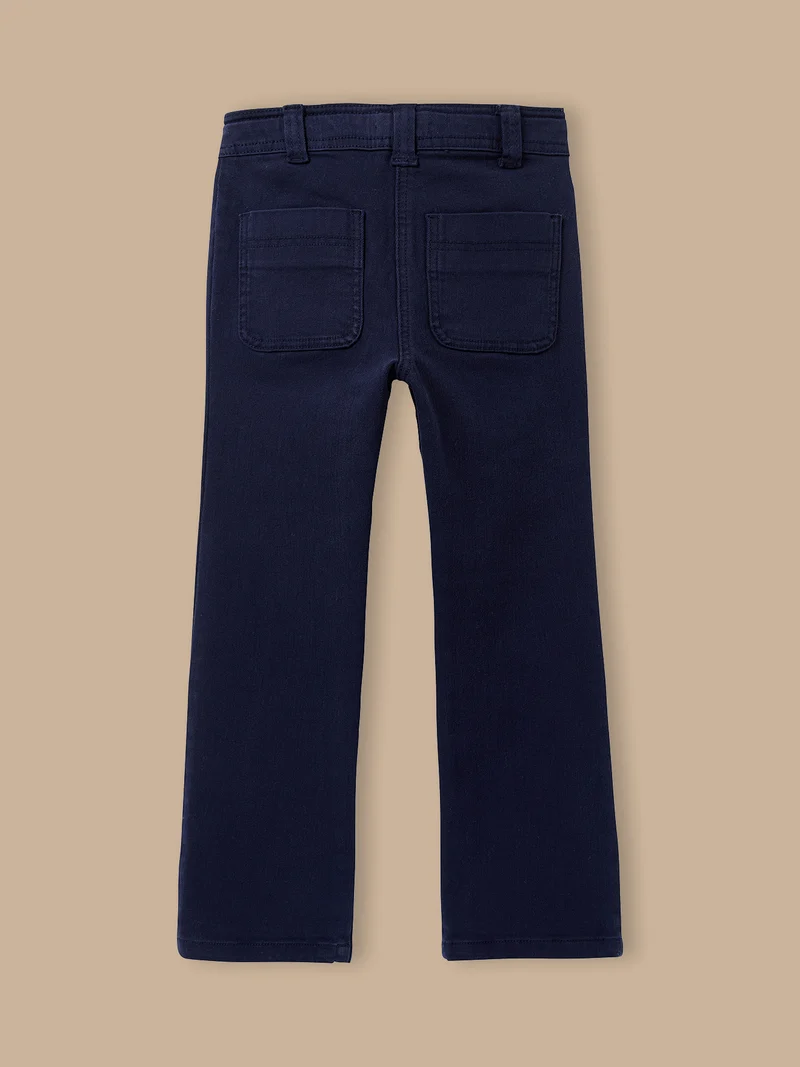 Mädchen-Schlaghose aus Twill-Stoff