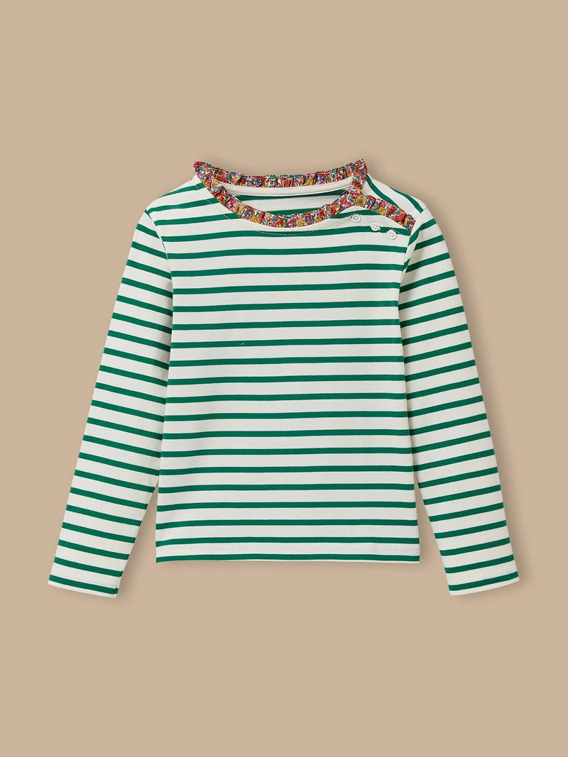 Mädchenshirt im Matrosenlook mit Liberty®-Stoff