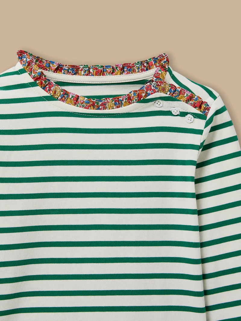 Mädchenshirt im Matrosenlook mit Liberty®-Stoff