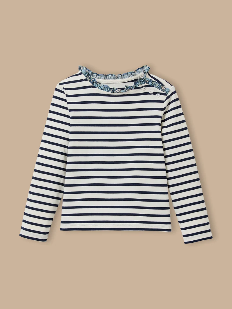 Mädchenshirt im Matrosenlook mit Liberty®-Stoff